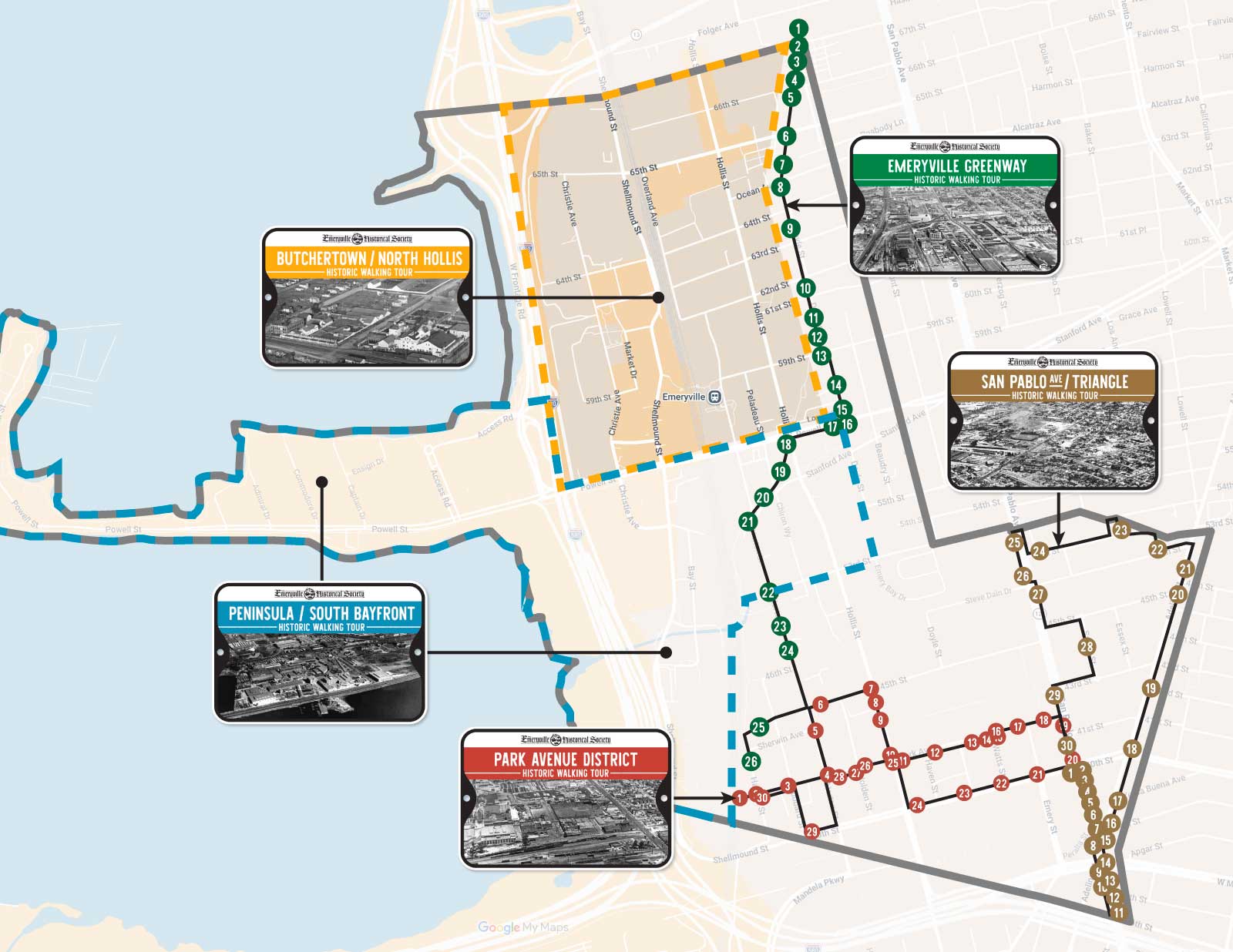Emeryville Historical Society Emeryville Historical Society Launches All Tours Map 